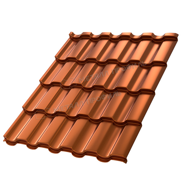 Металлочерепица Монтекристо-S (AGNETA-20-CopperCopper-0.5)