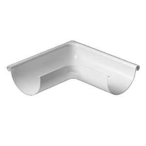 Угол внешний 90° D125 Пломбир 9010 Docke STAL PREMIUM