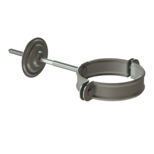 Хомут трубы короткий саморез D90 Графит 7024 Docke STAL PREMIUM