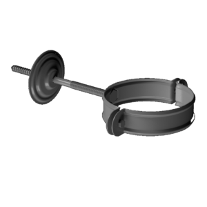 Хомут трубы D90 Графит 7024 Docke STAL PREMIUM