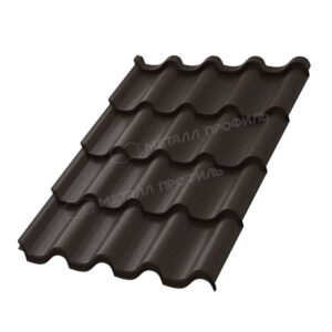 Металлочерепица Монтерроса-SL (VALORI-20-DarkBrown-0.5)