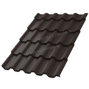 Металлочерепица Трамонтана-M (VALORI-20-DarkBrown-0.5)
