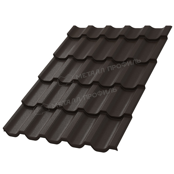Металлочерепица Трамонтана-ML (VALORI-20-DarkBrown-0.5)