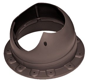 Элемент проходной KROVENT Base-VT Seam 110 для фальцевой и мягкой кровли RAL 8017 коричневый.
