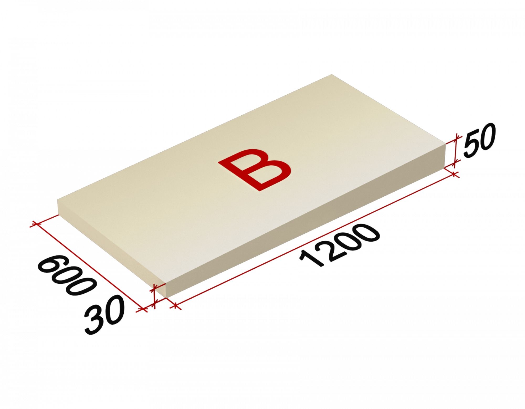 LOGICPIR Slope-1,7% (B) СХ/СХ 1200х600х30-50 упак 14 плит 10,0799
