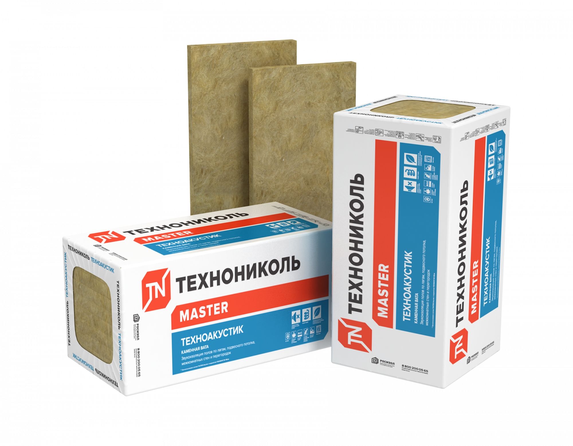 Звукоизоляция ТЕХНОАКУСТИК 1200x600x100 мм (6 плит 4,32 кв.м)