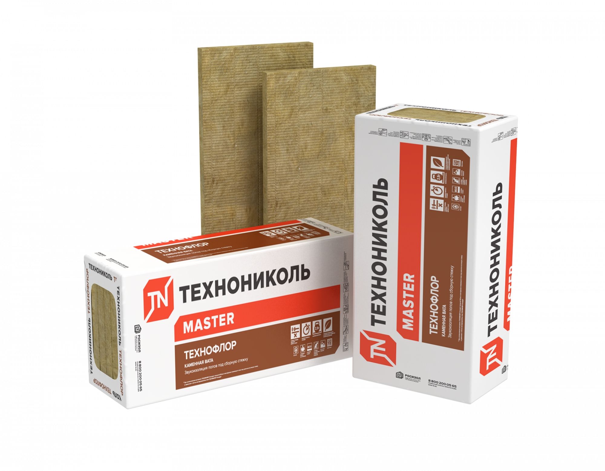 Звукоизоляция ТЕХНОФЛОР СТАНДАРТ 1200х600х40 мм (6 плит 4,32 кв.м)