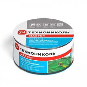 Лента-герметик NICOBAND темно-серый 10м х 7,5см ГП (коробка 4 рулона)