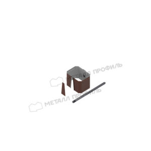 Держатель трубы (на кирпич) БЮДЖЕТ 76х102 Ral 8017