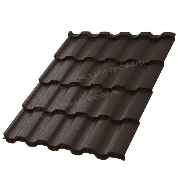 Металлочерепица Монтекристо-ML (VALORI-20-DarkBrown-0.5)